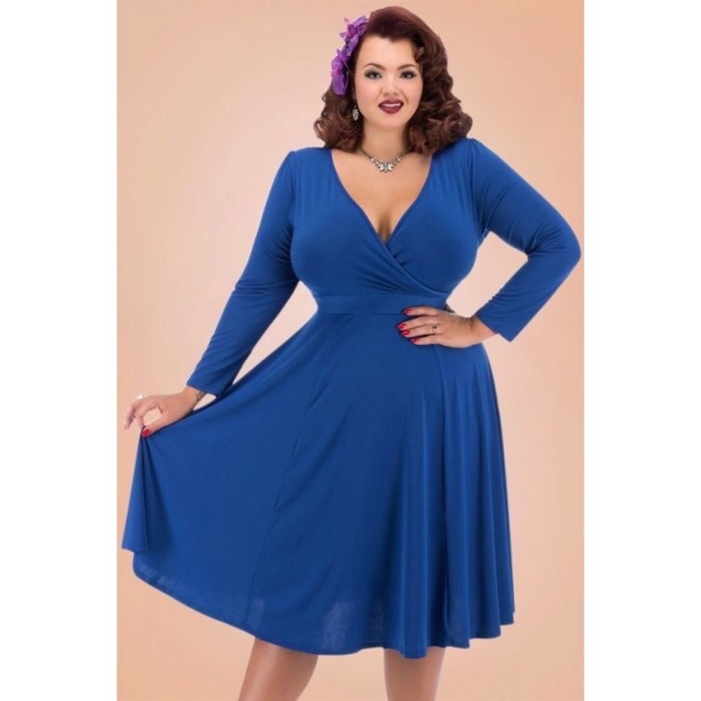 SALE !!! Lady Voluptuous Royal Blue Lyra dress